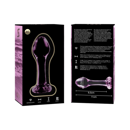Ibiza Nebula Series Model 2 Intimate Plug Borosilicate Glass Pink 11cm