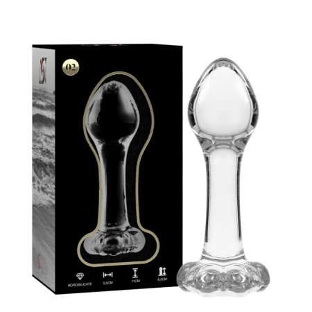 Ibiza Nebula Series Model 2 Intimate Plug Borosilicate Glass Clear 11cm