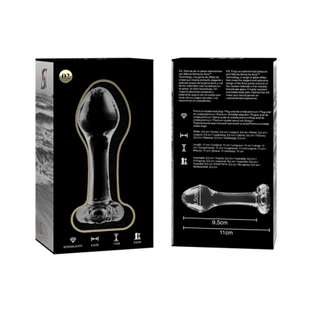 Ibiza Nebula Series Model 2 Intimate Plug Borosilicate Glass Clear 11cm