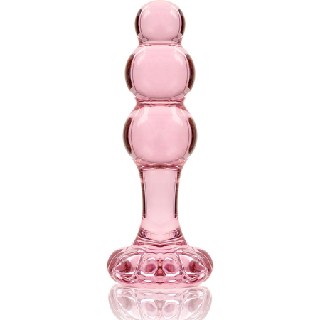 Ibiza Nebula Series Model 1 Intimate Glass Plug Pink 10.5cm Borosilicate