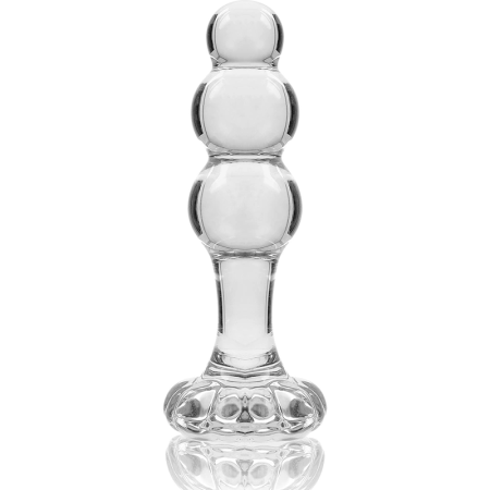 Ibiza Nebula Series Model 1 Intimate Glass Plug Clear 10.5 cm O 3 cm