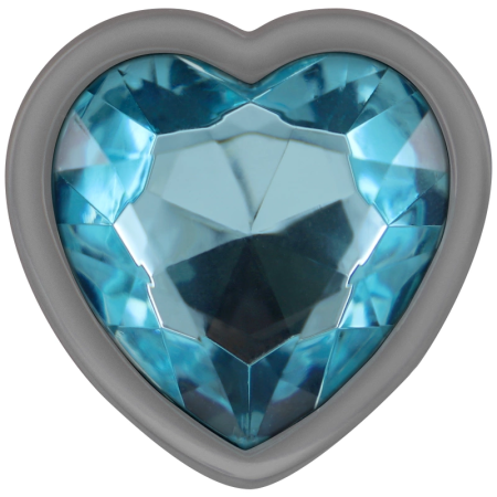 Intense Aluminum Metal Plug Blue Heart L - Elegant Jewel Design