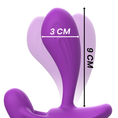 Intense Shelly Remote-Controlled Silicone Anal Plug Purple Waterproof