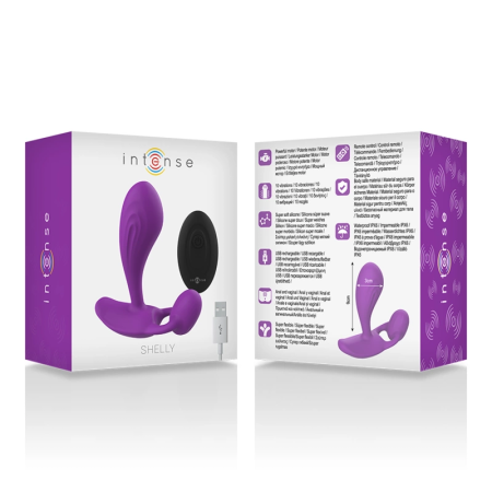 Intense Shelly Remote-Controlled Silicone Anal Plug Purple Waterproof