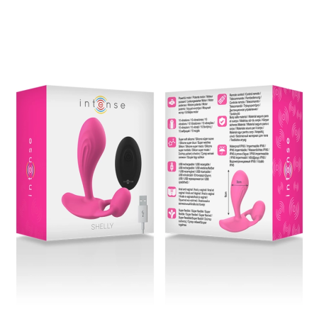 Intense Shelly Remote-Controlled Silicone Plug Pink, Waterproof, Unisex