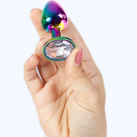Secret Play Metal Plug Rainbow Small 7cm - Compact Aluminum Jewel Base