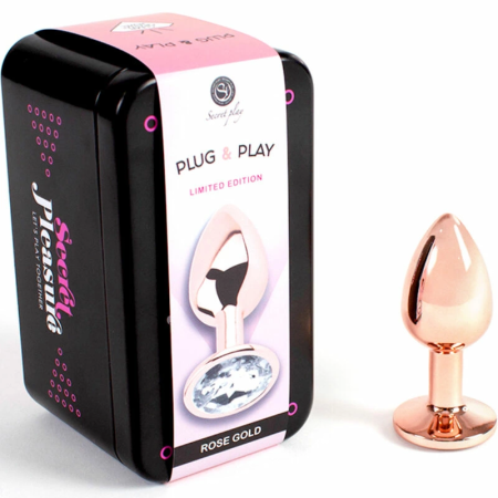 Secret Play Metal Plug Rose Gold Small 7cm - Elegant Aluminum Model