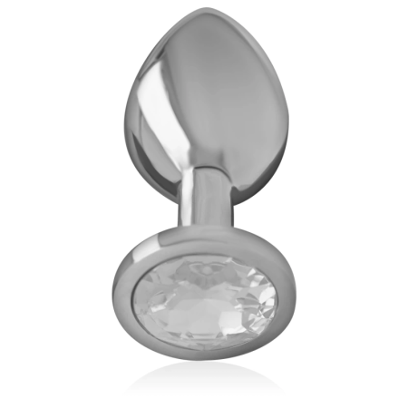 Intense Aluminum Plug M Silver Crystal - Medium Metal Model with Gemstone