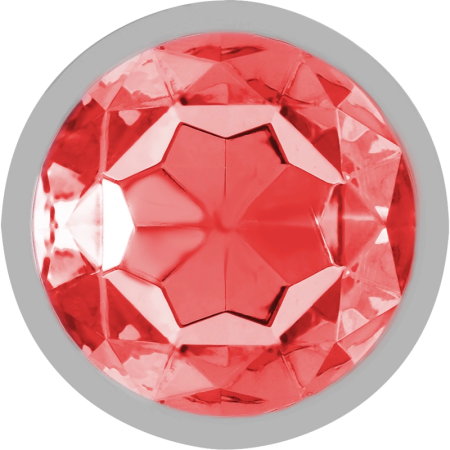 Intense Metal Plug M Size - Red Crystal, Elegant Steel Design