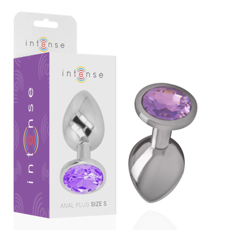 Intense Metal Anal Plug Violet Crystal L - Elegant Aluminum Jewel Design