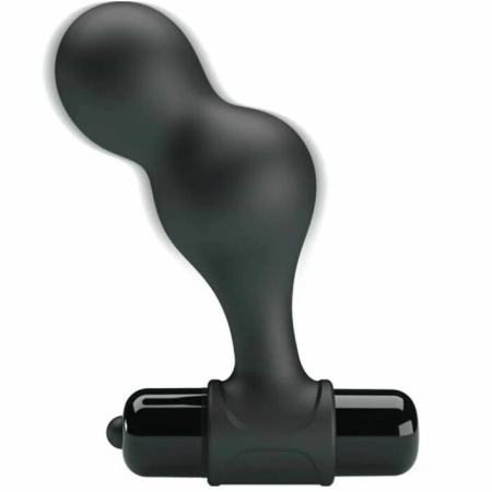 Pretty Love MR PLAY Black Silicone Anal Plug with 10 Vibration Modes
