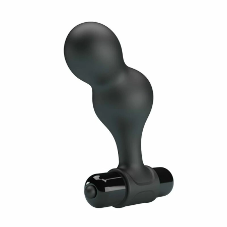 Pretty Love MR PLAY Black Silicone Anal Plug with 10 Vibration Modes