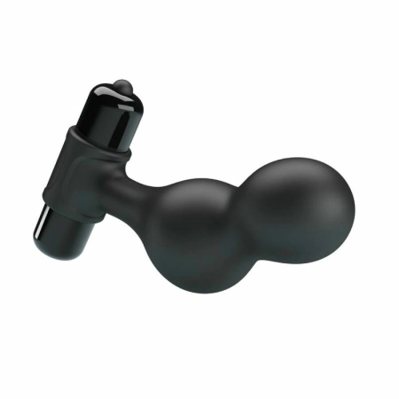 Pretty Love MR PLAY Black Silicone Anal Plug with 10 Vibration Modes