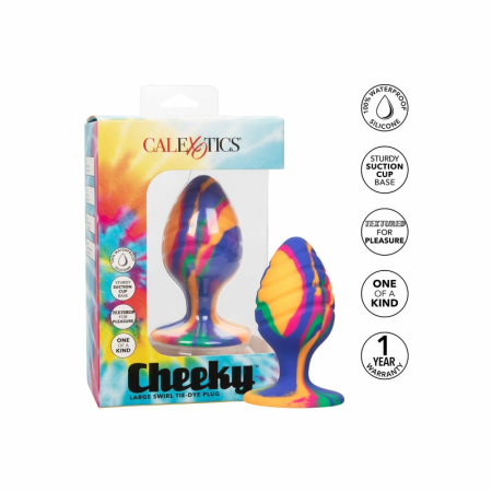 CalExotics Cheeky Large Swirl Plug Silicone Tie-Dye 9cm