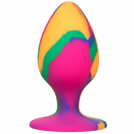 CalExotics Cheeky Large Plug Tie-Dye Silicone, Suction Cup, 9 cm