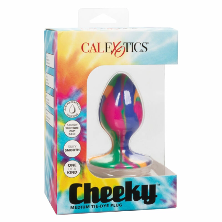 CalExotics Cheeky Medium Tie-Dye Plug Silicone Suction Base 7.5cm