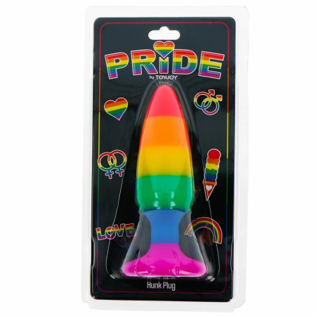 TOYJOY Hunk Rainbow Plug 10.5 cm - Silicone Pride Edition