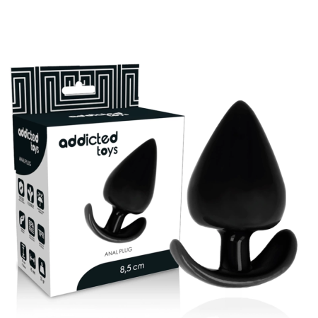 Addicted Toys Intimate Plug 8.5 cm - Flexible Ergonomic TPR, Black