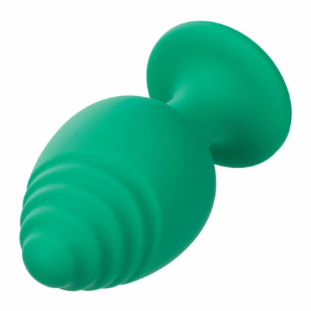 CalExotics Cheeky Anal Plug Green Silicone Waterproof - Size S/L