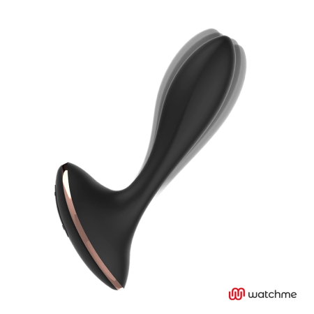 ANBIGUO Vernet Anal Plug with WatchMe Remote, 7 Modes, Silicone, Black