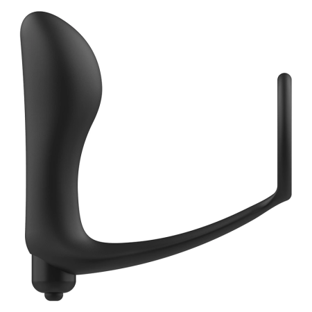 Addicted Toys Vibrating Anal Plug & Stimulation Ring Silicone Black 15cm