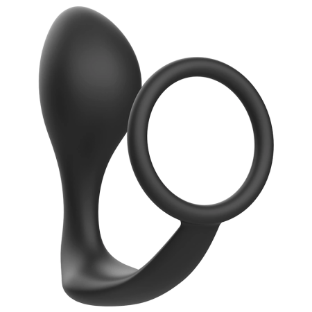 Addicted Toys Silicone Intimate Plug with Black Flexible Support Ring