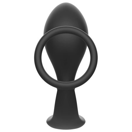 Addicted Toys Silicone Intimate Plug with Black Flexible Support Ring