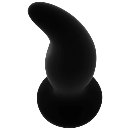 OHMAMA Curved Silicone Plug P-Point 12cm with Suction Base, Black