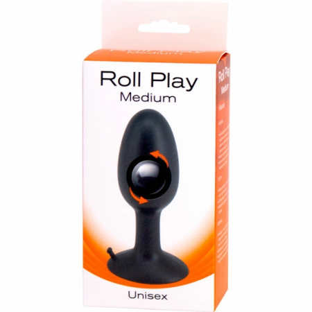 Seven Creations Roll Play Medium Silicone Plug 10 cm Black