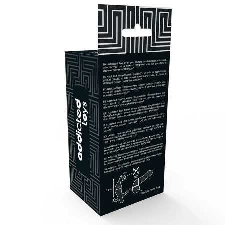 Addicted Toys Black Intimate Plug with Dual Support Rings, 11.4 cm