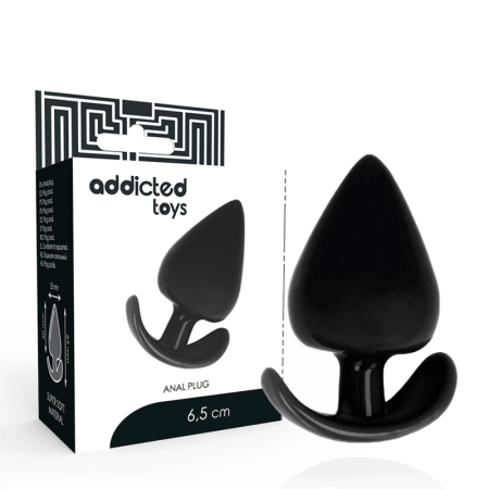 Addicted Toys Intimate Cone Plug 6.5cm - Flexible Ergonomic Design, Black