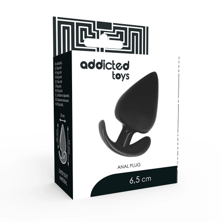 Addicted Toys Intimate Cone Plug 6.5cm - Flexible Ergonomic Design, Black