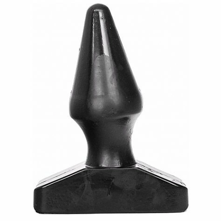 All Black Plug AB47 16 cm - Anatomic Model, Black PVC, Large Size