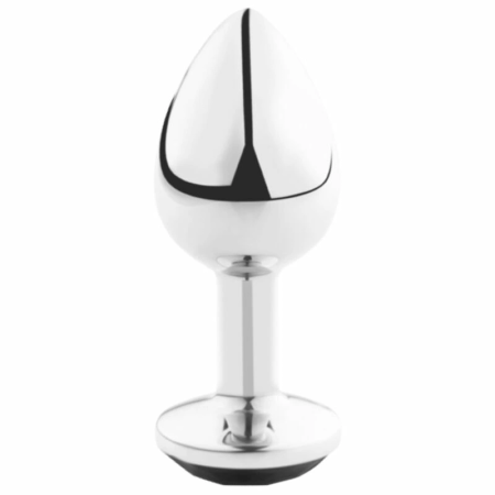 Secret Play Metal Plug Black M - Aluminum, Diamond Base, 8.5 cm