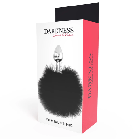 Darkness Black Tail Plug 7 cm - Silicone Model with Faux Fur Accent