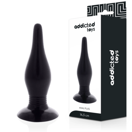 Addicted Toys Plug Black 14.5 cm - Flexible TPR Model