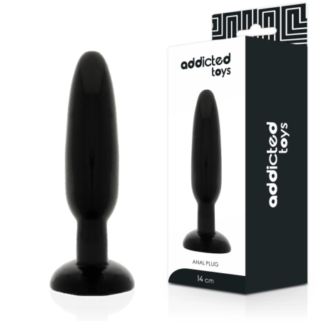 Addicted Toys Black TPR Comfort Plug 14cm Flexible Anal Model