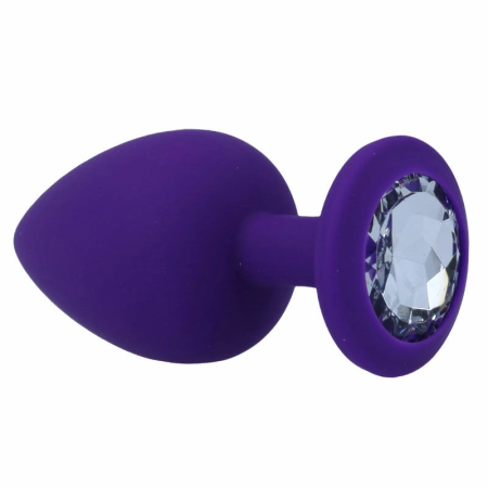 Intense Shelki L Silicone Plug Lilac - Ergonomic Diamond Base, Large Size