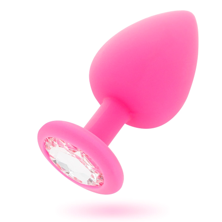 INTENSE Shelki M Silicone Plug Fuchsia 8 cm - Comfort & Elegance