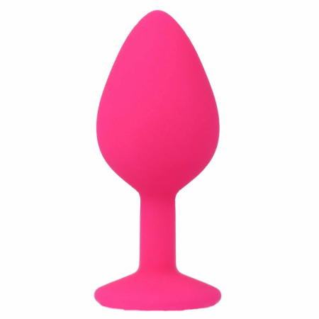 INTENSE Shelki M Silicone Plug Fuchsia 8 cm - Comfort & Elegance