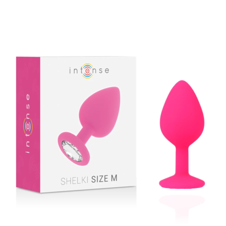 INTENSE Shelki M Silicone Plug Fuchsia 8 cm - Comfort & Elegance