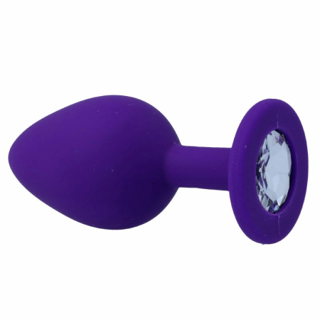 Intense Shelki M Lilac - Medical Silicone Anal Plug with Diamond Base