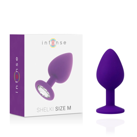 Intense Shelki M Lilac - Medical Silicone Anal Plug with Diamond Base