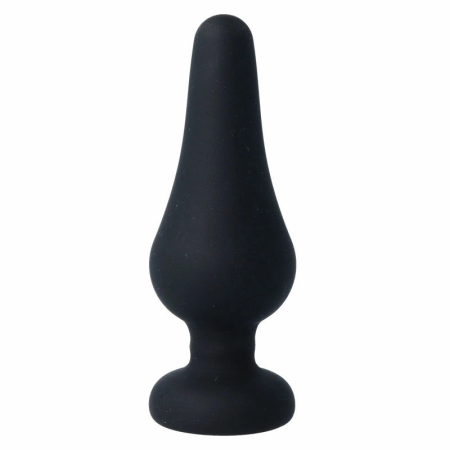 Intense Pipo L Silicone Black Anal Plug 13 cm - Soft Flexible Design