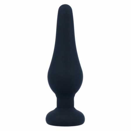 Intense Pipo S Silicone Anal Plug Black 9.8 cm - Classic Tapered Design