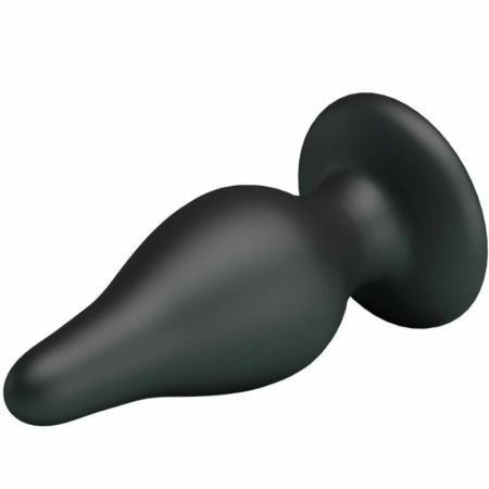 Pretty Love Ergonomic Silicone Intimate Plug Black 15.4 cm with Suction Base
