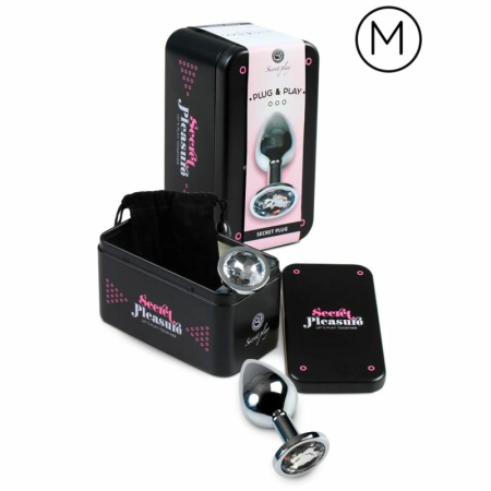 Secret Play Transparent Aluminum Plug 7cm - Polished Metal Design