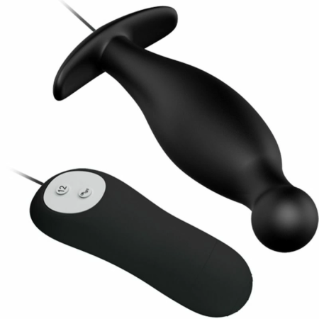 Pretty Love Silicone Intimate Plug 12-Mode Black Remote-Controlled