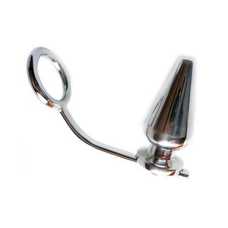 Metal Hard Steel Intimate Ring & Plug System 45mm x 50mm Hypoallergenic