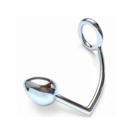 Metal Hard Stainless Steel Ring with 50mm Anal Ball Attachment, 50mm Diameter
